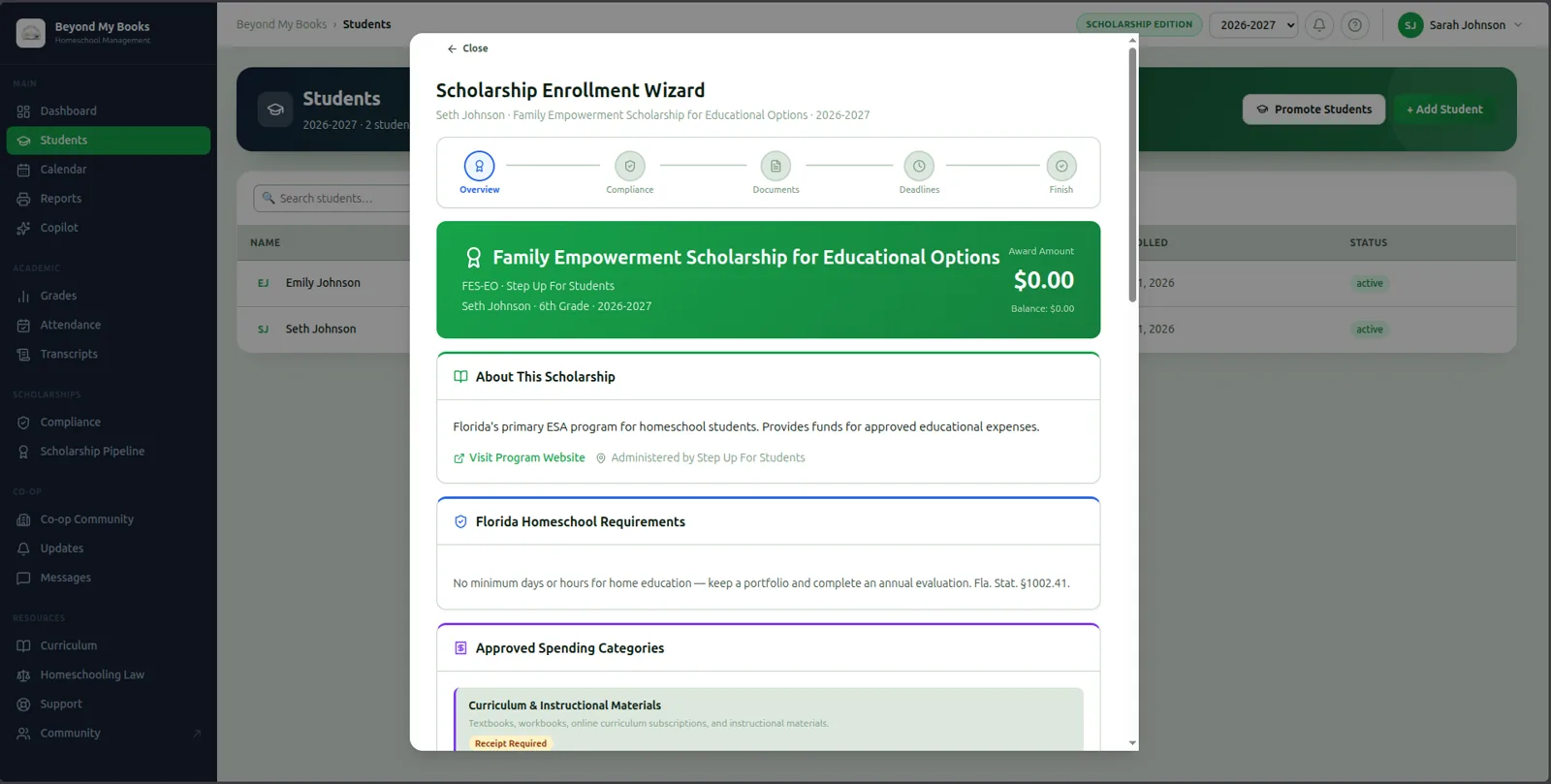 Scholarship Wizard screenshot